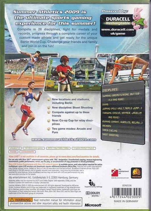 Summer Athletics 2009 - XBOX Live - XBOX 360 (B Grade) (Genbrug)